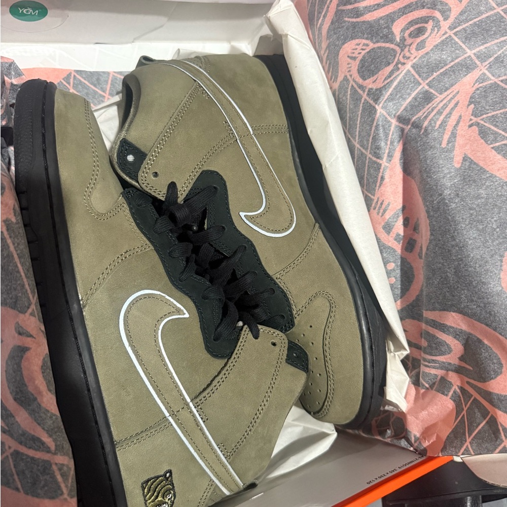 Nike Olive and Black High-Top Sneakers